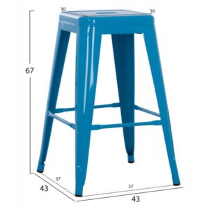 ΣΚΑΜΠΟ ΜΕΣΑΙΟΥ ΥΨΟΥΣ ΜΕΤΑΛΛΙΚΟ ΣΕ ΜΠΛΕ 43x43x67Yεκ.