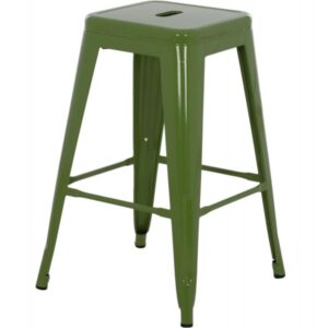 ΣΚΑΜΠΟ ΜΕΣΑΙΟΥ ΥΨΟΥΣ ΜΕΤΑΛΛΙΚΟ ΣΕ LIGHT OLIVE GREEN 43x43x67Yεκ.