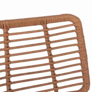 ΣΚΑΜΠΟ ΜΕΤΑΛΛΙΚΟ ΜΕ ΜΑΞΙΛΑΡΙ ALLEGRA ΜΕ WICKER ΜΠΕΖ 46,5x55x117,5Υ εκ.