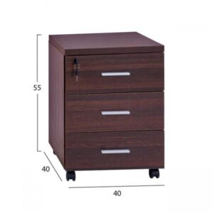 ΣΥΡΤΑΡΙΕΡΑ ΓΡΑΦΕΙΟΥ ΕΠΑΓΓΕΛΜΑΤΙΚΗ WENGE 40X40X55Υ εκ.