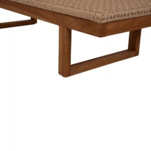 ΞΑΠΛΩΣΤΡΑ PATRON TEAK ΞΥΛΟ ΚΑΙ ΣΧΟΙΝΙ VIRO ΣΕ ΠΛΕΞΗ WICKER 191x65x86Yεκ.