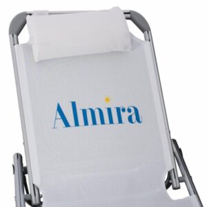 ΞΑΠΛΩΣΤΡΑ ΠΑΡΑΛΙΑΣ ALMIRA ΒΑΡΕΩΣ ΤΥΠΟΥ ΛΕΥΚΗ ΑΛΟΥΜΙΝΙΟΥ 188x58x31-81 cm.