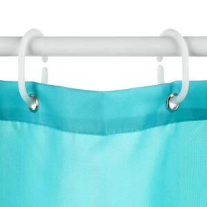 ΚΟΥΡΤΙΝΑ ΜΠΑΝΙΟΥ ΥΦΑΣΜΑΤΙΝΗ POLYESTER, ΜΠΛΕ ΤΟΥΡΚΟΥΑΖ, 180X200