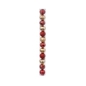 ΜΠΑΛΕΣ Xmas ΣΕΤ12 ΤΕΜΑΧΙΑ, D6cm PVC ΚΟΚΚΙΝΟ & ΧΡΥΣΟ D6xH71cm