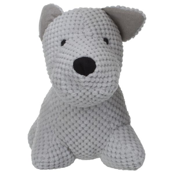 DOOR STOP DOG POPCORN, 31X24, POLYESTER WHITE