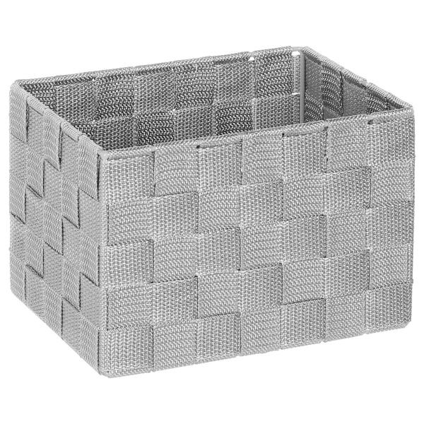 BASKET X7, ΚΑΛΑΘΙ ΠΛΕΧΤΟ ΓΚΡΙ, POLYPROPYLENE/METAL, L.20xP.15xH.13.5cm