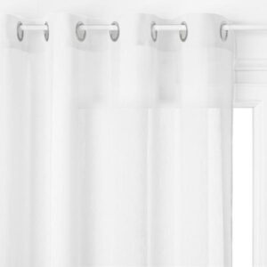 ΚΟΥΡΤΙΝΑ ΓΑΖΑ ΜΕ ΤΡΟΥΚ POLYESTER, ELSA ΛΕΥΚΗ 140Χ240cm