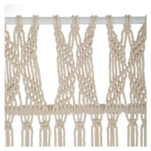 MACRAME, ΠΑΡΑΒΑΝ ΤΡΙΦΥΛΛΟ ΞΥΛΙΝΟ ΛΕΥΚΟ L120xP2xH170cm