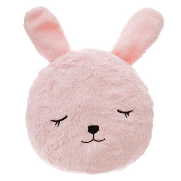 ΠΑΙΔΙΚΟ ΜΑΞΙΛΑΡΑΚΙ ANIMAL RABBIT, POLYESTER ΡΟΖ ΠΑΙΔΙΚΟ D27cm