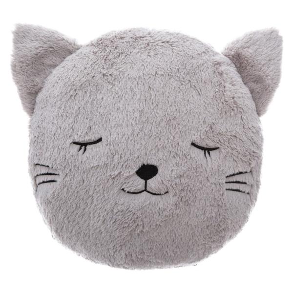 ΠΑΙΔΙΚΟ ΜΑΞΙΛΑΡΑΚΙ ANIMAL CAT, POLYESTER ΓΚΡΙ ΠΑΙΔΙΚΟ D27cm