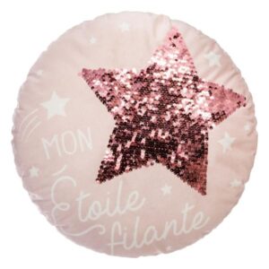 ΠΑΙΔΙΚΟ ΜΑΞΙΛΑΡΙ STAR PINK, POLYESTER ΡΟΖ ΠΑΓΙΕΤΕΣ D40cm