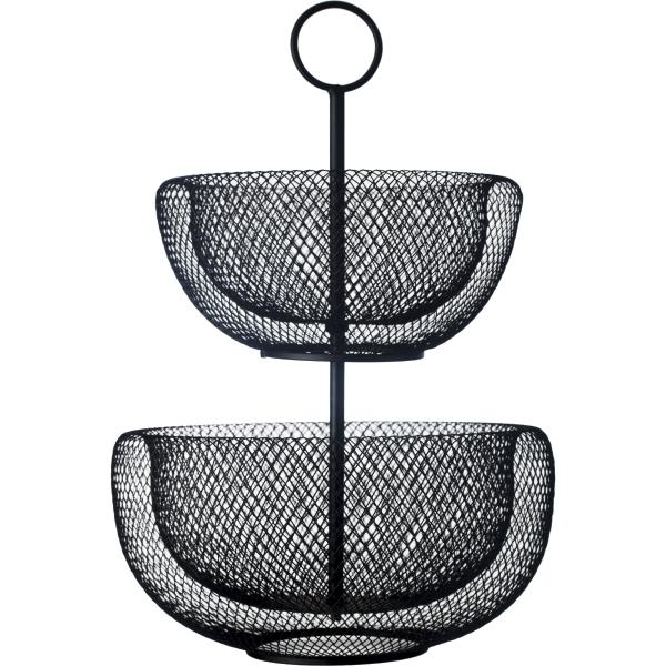 MESH, ΦΡΟΥΤΙΕΡΑ 2 ΕΠΙΠΕΔΩΝ ΜΕΤΑΛΛΙΚΗ ΜΑΥΡΗ 29.5x43cm