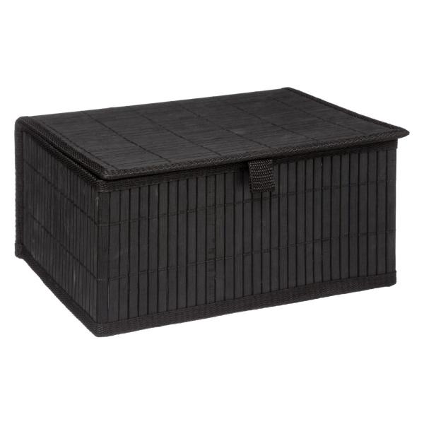 BAMBOO BLACK, ΚΟΥΤΙ ΑΠΌ ΦΥΣΙΚΟ ΜΠΑΜΠΟΥ ΜΑΥΡΟ, 33.5Χ25Χ15.5ΕΚ