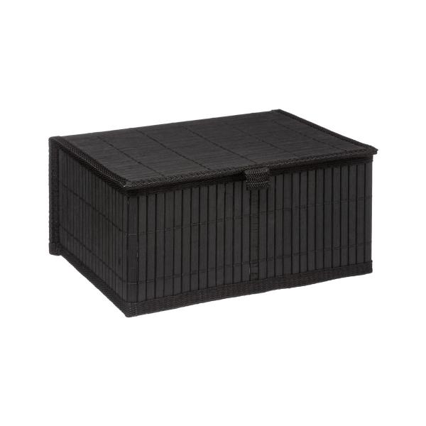 BAMBOO BLACK, ΚΟΥΤΙ ΑΠΌ ΦΥΣΙΚΟ ΜΠΑΜΠΟΥ ΜΑΥΡΟ, 29Χ23.5Χ14.5ΕΚ