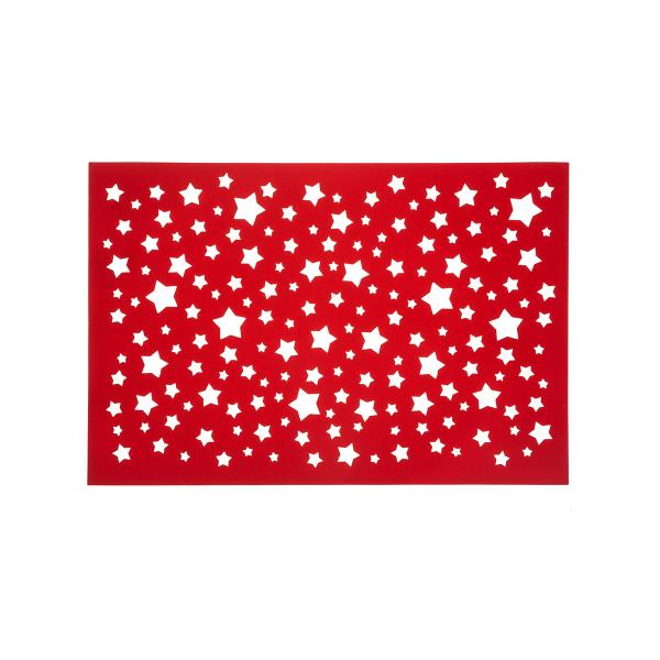 STAR, ΣΟΥΠΛΑ Xmas PVC ΚΟΚΚΙΝΟ 30x45cm