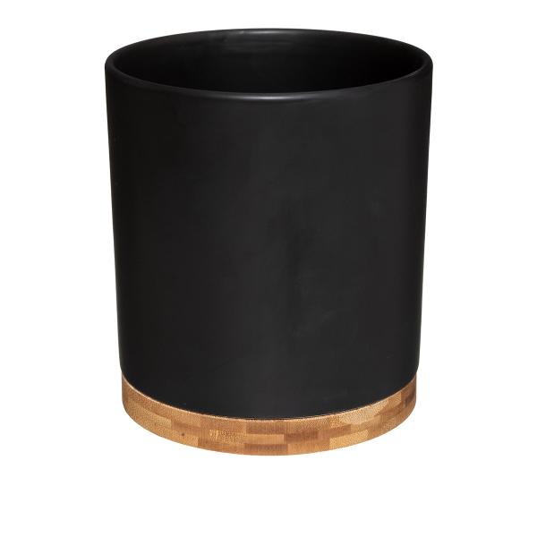 POTT, ΚΑΣΠΩ ΚΕΡΑΜΙΚΟ ΜΕ ΒΑΣΗ BAMBOO ΜΑΥΡΟ 16.5x18.3cm