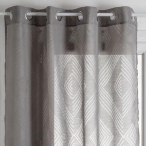 ΚΟΥΡΤΙΝΑ ΔΙΑΦΑΝΗ ΜΕ ΤΡΟΥΚ POLYESTER, ENZO ΓΚΡΙ 140x260cm