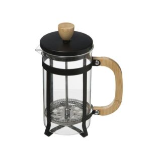 ΚΑΦΕΤΙΕΡΑ ΓΑΛΛΙΚΟΥ 600ML, ΓΥΑΛΙ ΜΕ ΜΠΑΜΠΟΥ & ΜΕΤΑΛΛΟ ΜΑΥΡΟ