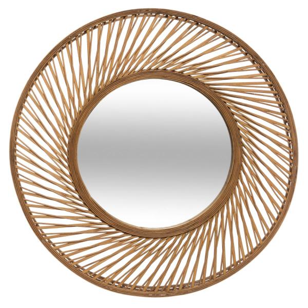 SPIRAL, ΚΑΘΡΕΠΤΗΣ ΑΠΟ MDF & BAMBOO ΚΑΦΕ D71.7cm