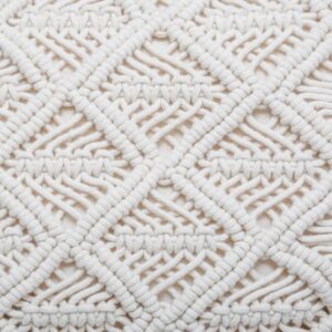 MACRAME, ΜΑΞΙΛΑΡΙ COTTON & POLYΕSTER ΙΒΟΥΑΡ H30xL50cm