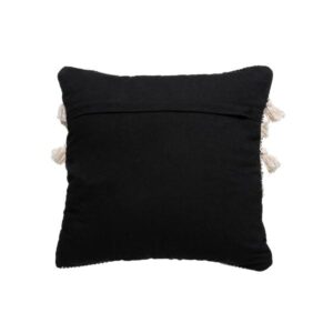 WEAVING CONN, ΜΑΞΙΛΑΡΙ ΥΦΑΝΤΟ COTTON & POLYESTER ΕΚΡΟΥ με ΜΑΥΡΟ 45x45cm