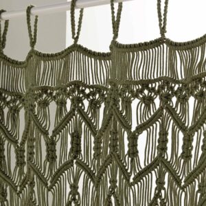 MACRAME, ΚΟΥΡΤΙΝΑ ΜΕ ΤΙΡΑΝΤΕΣ, ΒΑΜΒΑΚΕΡΗ ΧΑΚΙ 90x200cm