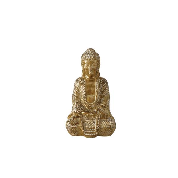 BUDDHA B, ΔΙΑΚΟΣΜΗΤΙΚΟΣ ΒΟΥΔΑΣ POLYRESIN ΧΡΥΣΟΣ W10xH18cm