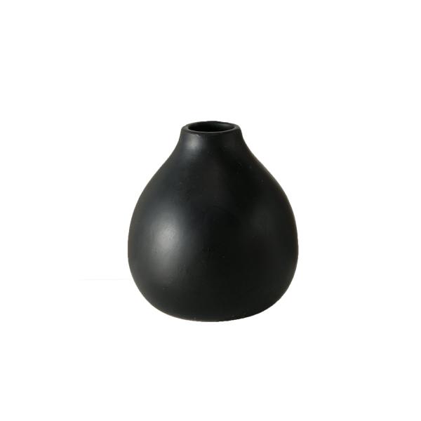 ASGARD, ΒΑΖΟ ΚΕΡΑΜΙΚΟ ΜΑΥΡΟ D10xH11cm