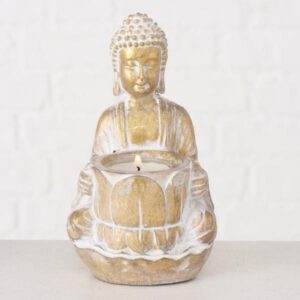 BUDDA B, ΚΗΡΟΠΗΓΙΟ ΓΙΑ ΡΕΣΟ POLYRESIN ΧΡΥΣΟ W8xH14cm