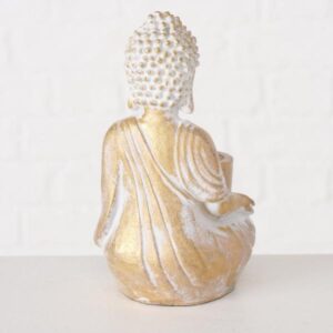 BUDDA A, ΚΗΡΟΠΗΓΙΟ ΓΙΑ ΡΕΣΟ POLYRESIN ΧΡΥΣΟ W8xH14cm