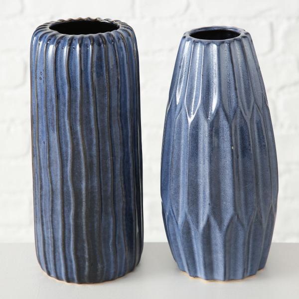 ALINE B, ΒΑΖΟ ΑΠΟ ΠΟΡΣΕΛΑΝΗ ΜΠΛΕ H24cm