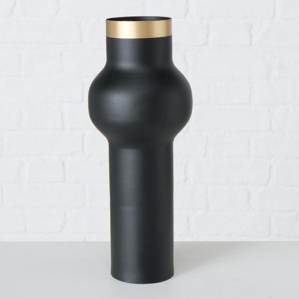 MIRO C, ΒΑΖΟ ΜΕΤΑΛΛΙΚΟ ΜΑΥΡΟ ΜΕ ΧΡΥΣΟ H30cm