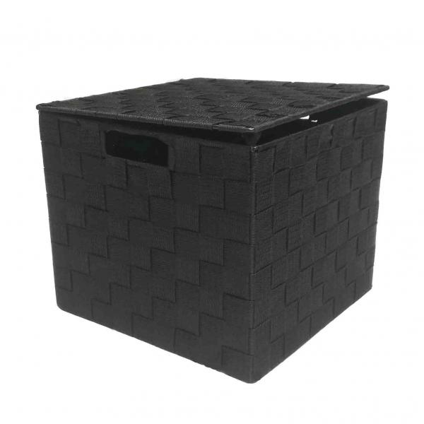 PLEXI BLACK, ΠΛΕΚΤΟ ΚΑΛΑΘΙ ΜΕ ΚΑΠΑΚΙ 26Χ26Χ22,5