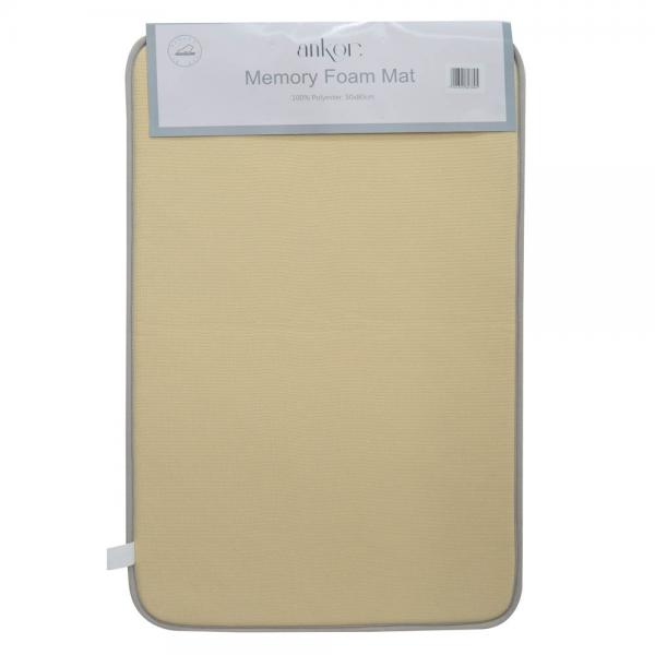 ΠΑΤΑΚΙ ΜΠΑΝΙΟΥ MEMORY FOAM ΓΚΡΙ ΜΕ SBR 50x80εκ.