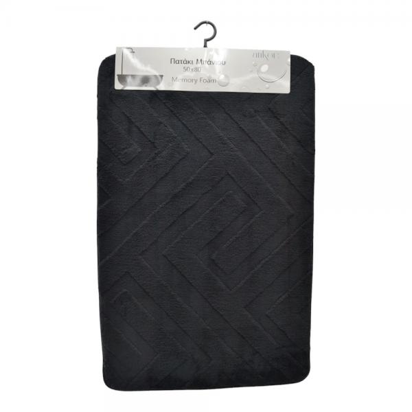 ΠΑΤΑΚΙ ΜΠΑΝΙΟΥ MEMORY FOAM ΜΑΥΡΟ ΧΡΩΜΑ ΜΕ PVC 50x80εκ.