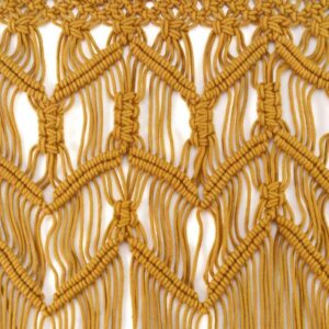 MACRAME, ΚΟΥΡΤΙΝΑ ΜΕ ΤΙΡΑΝΤΕΣ, ΒΑΜΒΑΚΕΡΗ ΚΙΤΡΙΝΟ 90x200cm