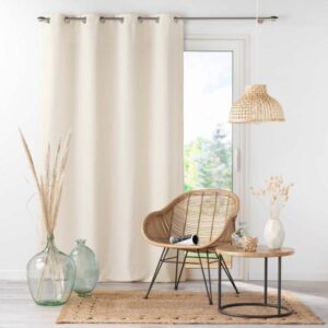 ΚΟΥΡΤΙΝΑ ΜΕΤΡΙΑΣ ΣΚΙΑΣΗΣ ΜΕ ΤΡΟΥΚ MICROFIBRE, LIVIA ΕΚΡΟΥ 140x260cm