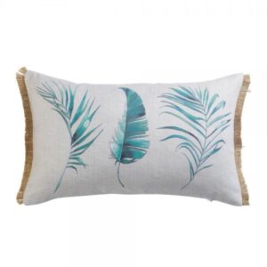 MOANA, ΜΑΞΙΛΑΡΙ ΜΕ ΚΡΟΣΙΑ ΑΠΌ ΓΙΟΥΤΑ, POLYESTER ΕΚΡΟΥ & ΠΡΑΣΙΝΟ 30x50cm
