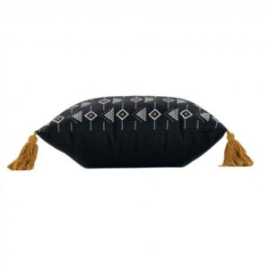 LETIKO, ΜΑΞΙΛΑΡΙ ΒΑΜΒΑΚΕΡΟ ΜΕ ΦΟΥΝΤΕΣ, ΜΑΥΡΟ ΜΕ ΩΧΡΑ 40x40cm