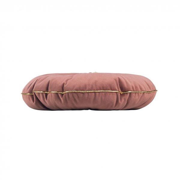 GINKO, ΜΑΞΙΛΑΡΙ ΒΕΛΟΥΔΟ POLYESTER DUSTY PINK ΜΕ ΧΡΥΣΟ Φ38εκ