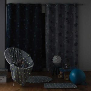 LUNNA, ΠΑΙΔΙΚΗ ΚΟΥΡΤΙΝΑ BLACKOUT ΜΕ ΤΡΟΥΚ, POLYESTER ΜΠΛΕ 140x260cm