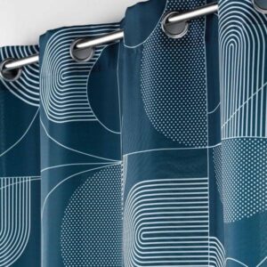 ΚΟΥΡΤΙΝΑ ΜΕΤΡΙΑΣ ΣΚΙΑΣΗΣ ΜΕ ΤΡΟΥΚ POLYESTER, MOLINS ΜΠΛΕ 140x280cm