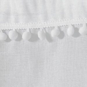 ΚΟΥΡΤΙΝΑ ΠΑΡΑΘΥΡΟΥ 2ΤΜΧ ΧΑΜΗΛΗΣ ΣΚΙΑΣΗΣ ΜΕ POMPOM POLYESTER, VENTT 60x90cm