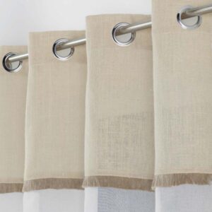 ΚΟΥΡΤΙΝΑ ΔΙΑΦΑΝΗ ΜΕ ΤΡΟΥΚ POLYESTER & ΚΡΟΣΙΑ ΑΠΌ ΓΙΟΥΤΑ, CARINI ΛΕΥΚΗ 140Χ240CM