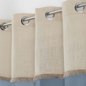 ΚΟΥΡΤΙΝΑ ΔΙΑΦΑΝΗ ΜΕ ΤΡΟΥΚ POLYESTER & ΚΡΟΣΙΑ ΑΠΌ ΓΙΟΥΤΑ, CARINI ΜΠΛΕ 140Χ240CM