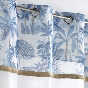 ΚΟΥΡΤΙΝΑ ΔΙΑΦΑΝΗ ΜΕ ΤΡΟΥΚ POLYESTER & ΚΡΟΣΙΑ ΑΠΌ ΓΙΟΥΤΑ, RIO ΜΠΛΕ 140Χ240CM