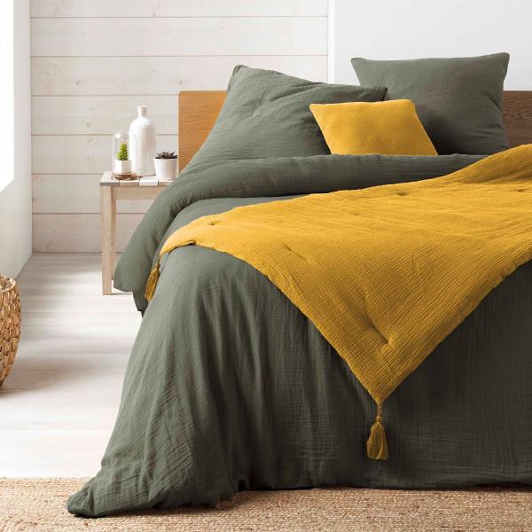 CASSA BED RUNNER, ΤΡΑΒΕΡΣΑ ΚΡΕΒΑΤΙΟΥ ΒΑΜΒΑΚΕΡΗ ΚΙΤΡΙΝΗ 80x180cm