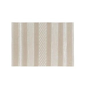 WEAVING, ΧΑΛΙ ΥΦΑΝΤΟ POLYCOTTON ΦΥΣΙΚΟ & ΛΕΥΚΟ ΧΡΩΜΑ 120x170cm