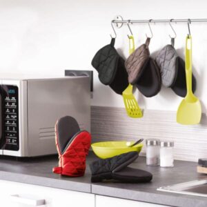 CHEF, ΓΑΝΤΙ ΦΟΥΡΝΟΥ ΝΕΟΠΡΕΝ & ΒΑΜΒΑΚΕΡΟ, ΚΟΚΚΙΝΟ 24.5_14.5cm