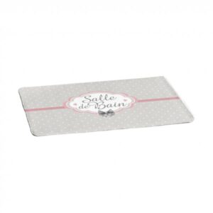 DANTELLE SET2, ΚΟΥΡΤΙΝΑ ΜΠΑΝΙΟΥ ΥΦΑΣΜ. POLYESTER & ΧΑΛΙ MICROFIBER, ΛΕΥΚΑ ME ΡΟΖ & ΓΚΡΙ.